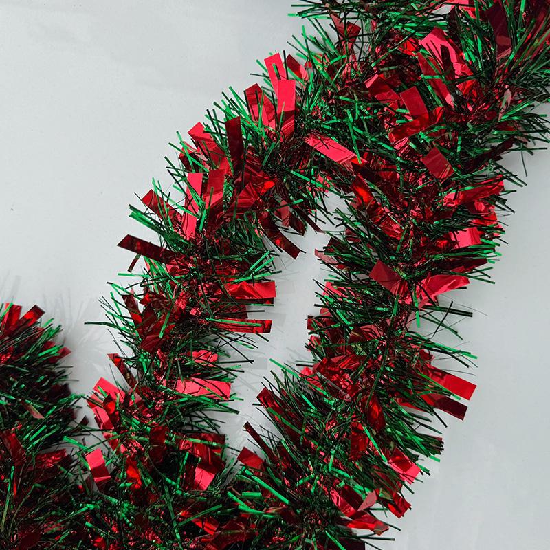 1-5Pcs Christmas Tinsel Garland Xmas Tree Hanging Ornaments Red Green Strip Ribbon New Year Party Home Indoor Outdoor Decoration