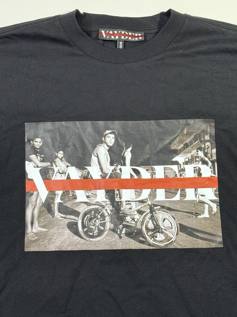 Vayder Regular Fit Graphic Men’s Medium Black Streetwear Urban Print Unisex T-Shirt