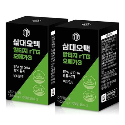 Samdae 5 Baek Altige Supercritical RTG Omega 3 Omega3 Vegetable Lutein EPA DHA Pregnancy Omega 3 Flaxseed Oil Flaxseed Oil 600mg, 30 Tablets, 2 Units