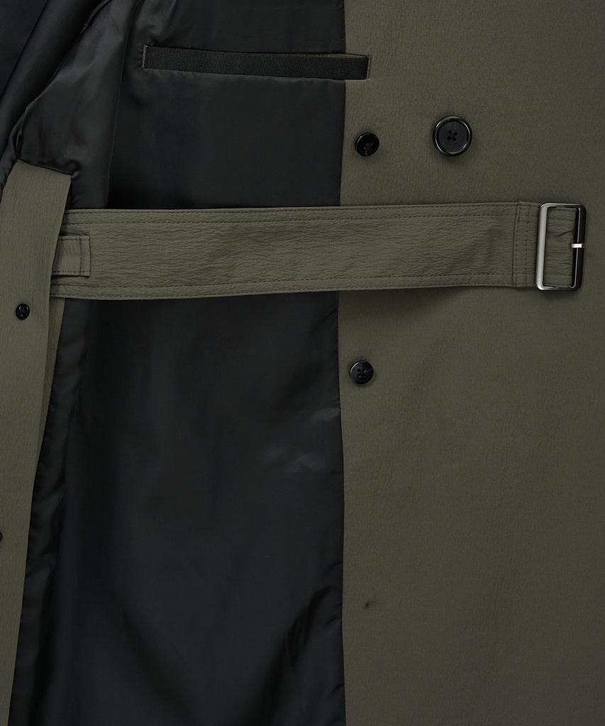 Ziosongzio Hooded Detachable Officer Coat Khaki Zi2Tc204Kk