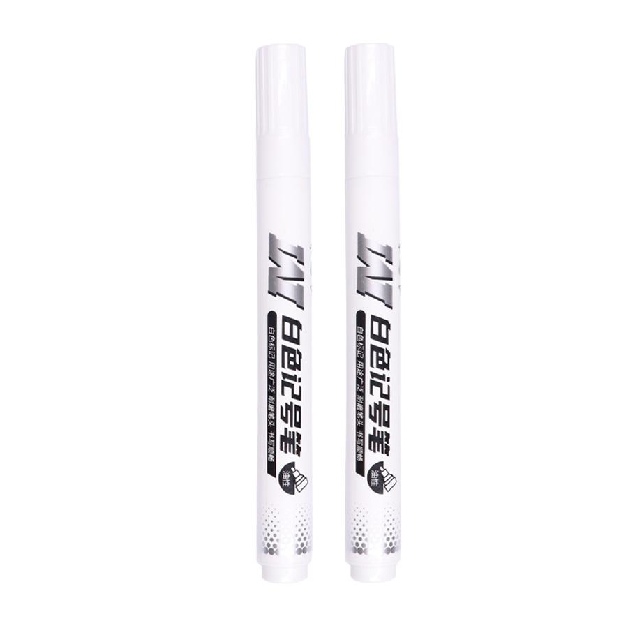 10/1pcs White Marker Pen Waterproof Oil Proof for Plastics Paper Signature Cardboard , Tires, Painting Metal Logistics, Factory