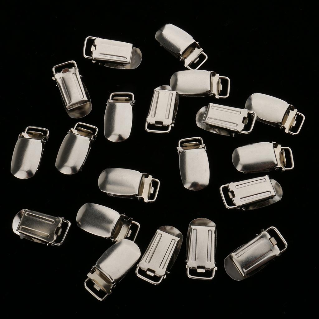Pacifier Clips Nickel Plated Iron U Shape Webbing Hook DIY Craft Suspender Clip for Baby Use