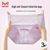 MaoRen Women's Cotton Breathable Anti-Bacterial High-Cut Briefs (3-Pack)