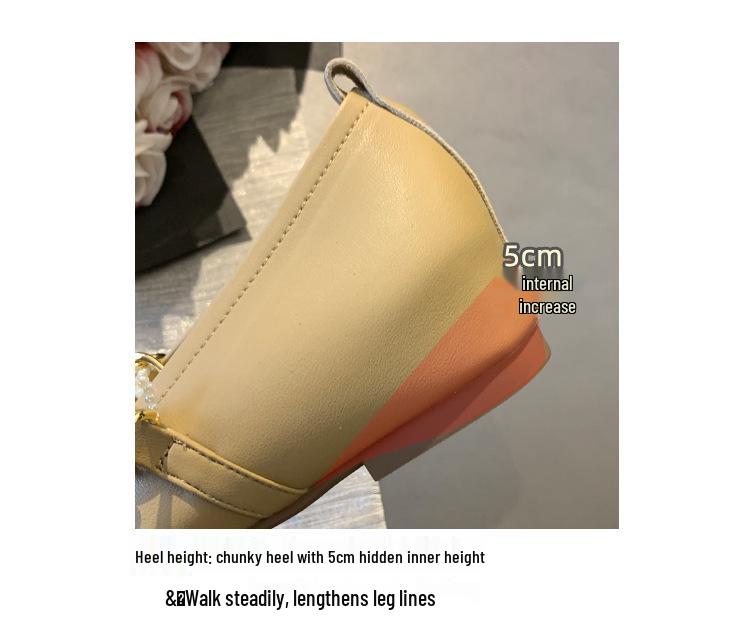 Women's Winter Fashion White Shoes with Hidden Heel for a Slimmer Look