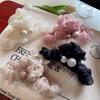 Summer Crinkle Chiffon Pearl Hair Claw Clip, Elegant Oversized Mesh Hair Clip for Women Accessoires Femme Hair Clips for Girls