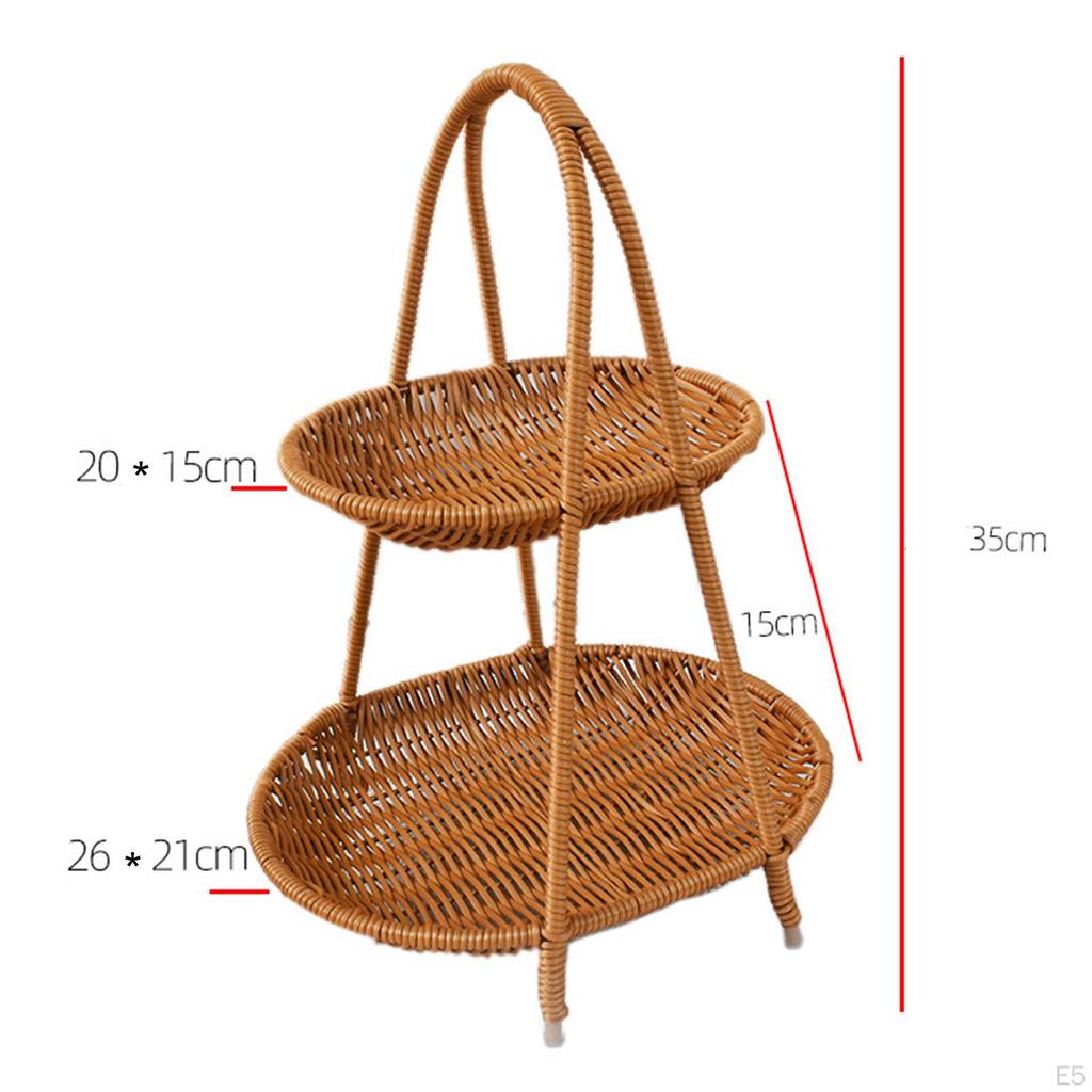 Fruit Basket Bread Food Storage Plate Snack Tray for Wedding Desktop Party