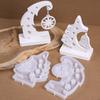 Christmas Ornament Snowflake Bell Pendant Mold DIY with Base Plaster Resin Listing Silicone Molds Home Xmas Party Dec Craft Gift