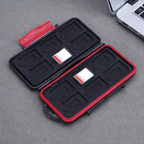 Memory Card Case Portable Large Capacity Waterproof Anti-Shock Camera Memory Card Holder Organizer Carrying Storage Box
