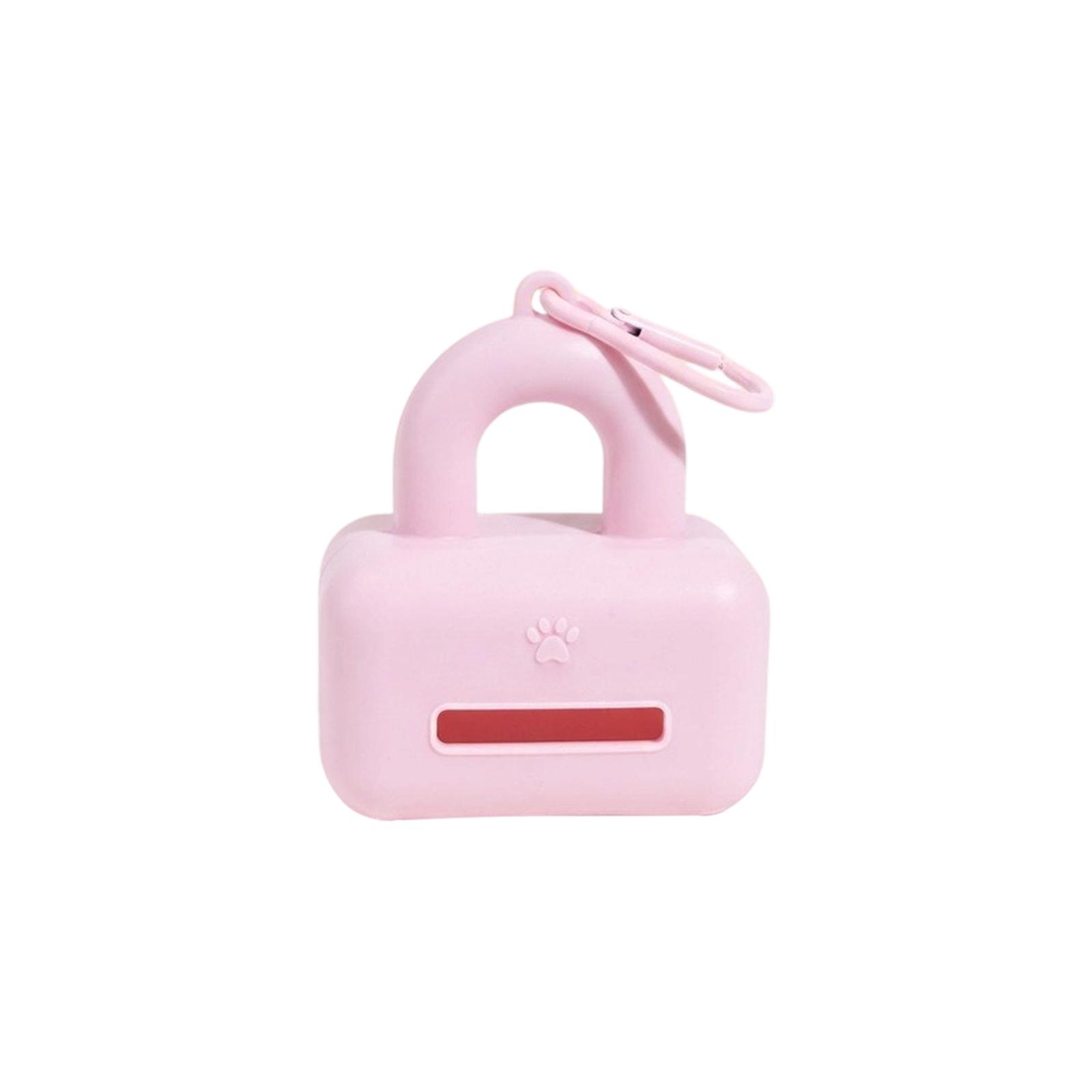 

Portable Silicone Dog Waste Bag Holder Capsule Pack with Clip for Outdoor Dog Walking and Pet Waste Disposal One Size розовый