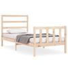 VidaXL Bed Frame with Headboard 90x200 Cm Solid Wood 3191891