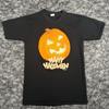 Vintage Happy Halloween Pumpkin Glow In the Dark TShirt Mens M Single Stitch Unisex T-Shirt