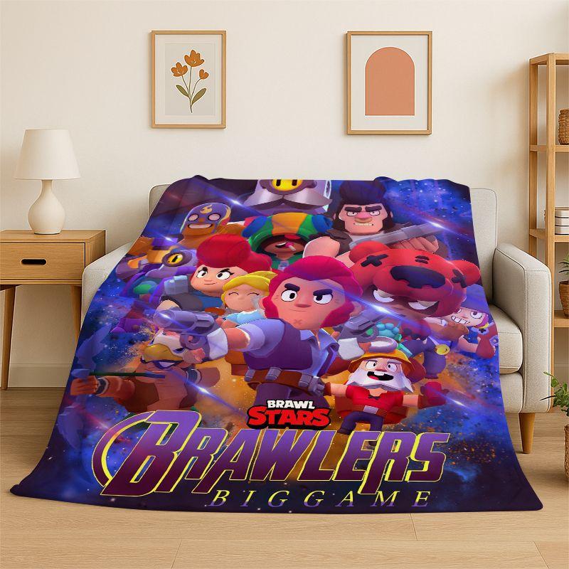 Cartoon B-Brawl Game Soft Flannel Throw Blanket,Warm Cozy Blanket for Bed,Couch,Sofa,Bedroom,Living Room,Travel,Camping Gift