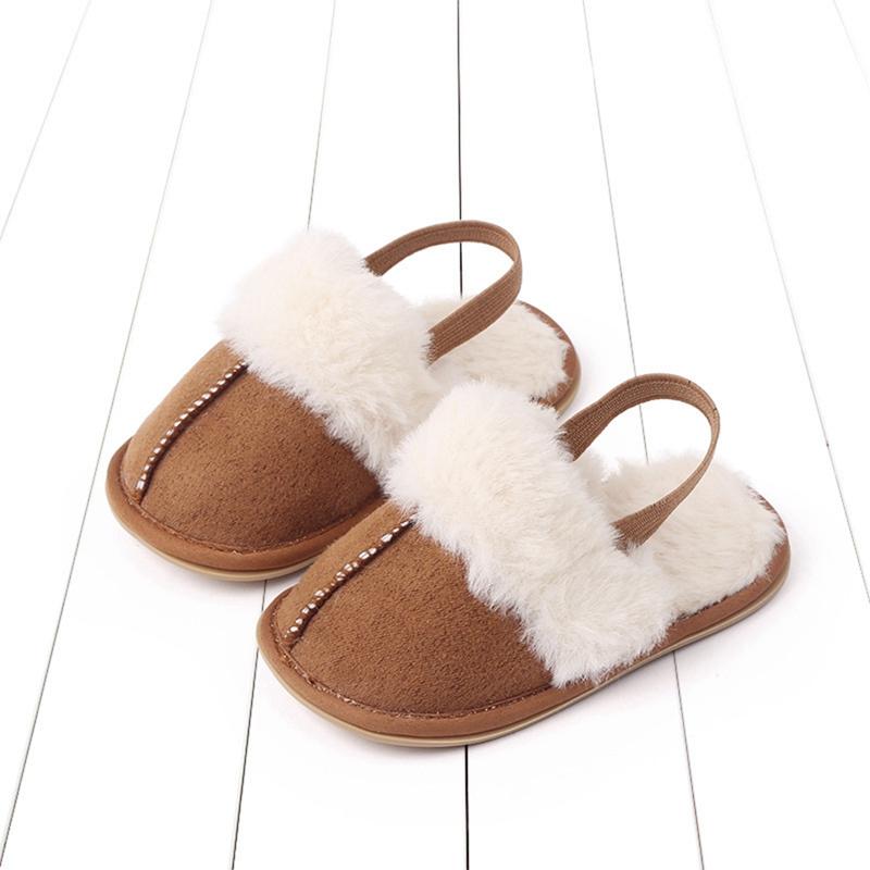 Infant Baby Padded Cotton Shoes Comfortable Indoor Warm Slipper First Walker Shoes Crib Shoes