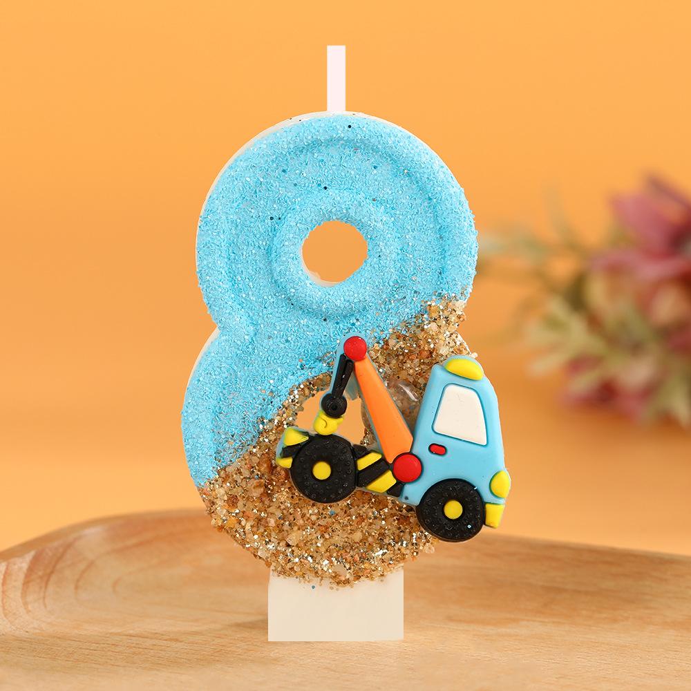 Digital Candle Birthday Little Celebration Cake Topper Decoration