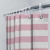 Pink Bath Shower Curtain Waterproof Bathroom Decor Striped Solid Colors Washable For Home Decoration Size: 180X240Cm (70 X 94) A