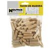 WOLFPACK PROFESSIONAL LINE - Wooden Dowels 8x40 Mm. (Bag of 50 Pieces)