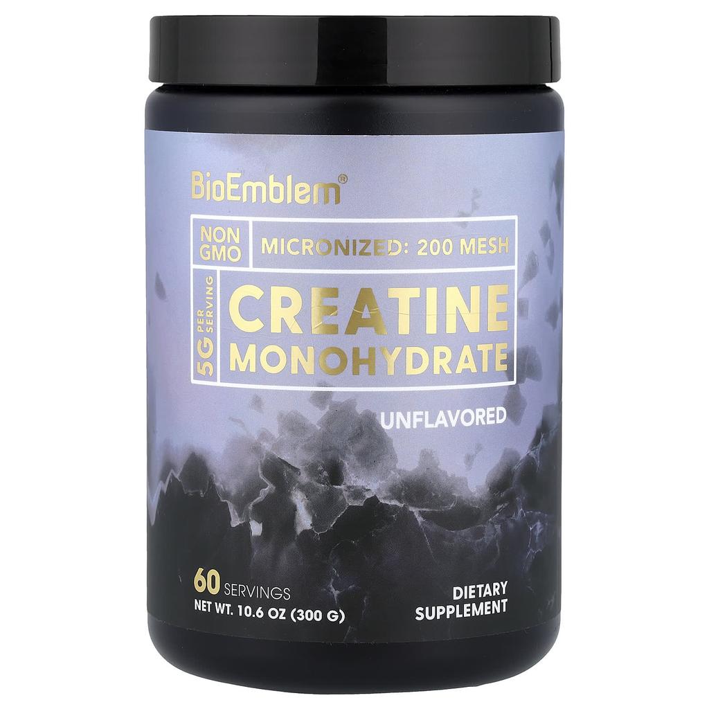 BioEmblem, Creatine Monohydrate, Unflavored, 300g (10.6oz)