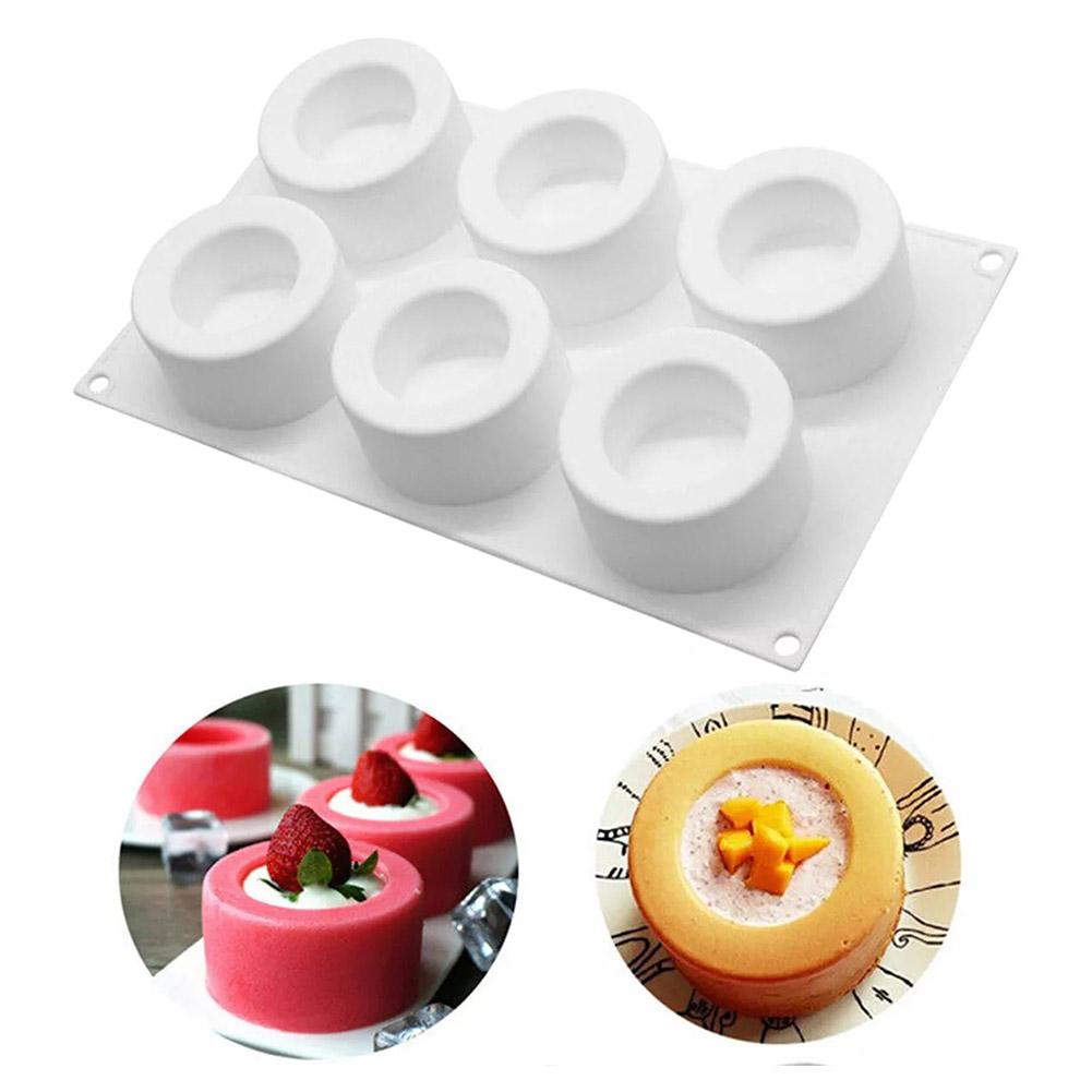 Silicone 6-Link Concave Cup Cake Mold  Dimpled Cupcake Mold DIY Cake Chocolate Maker Tool Kitchen Baking Tool Accessories