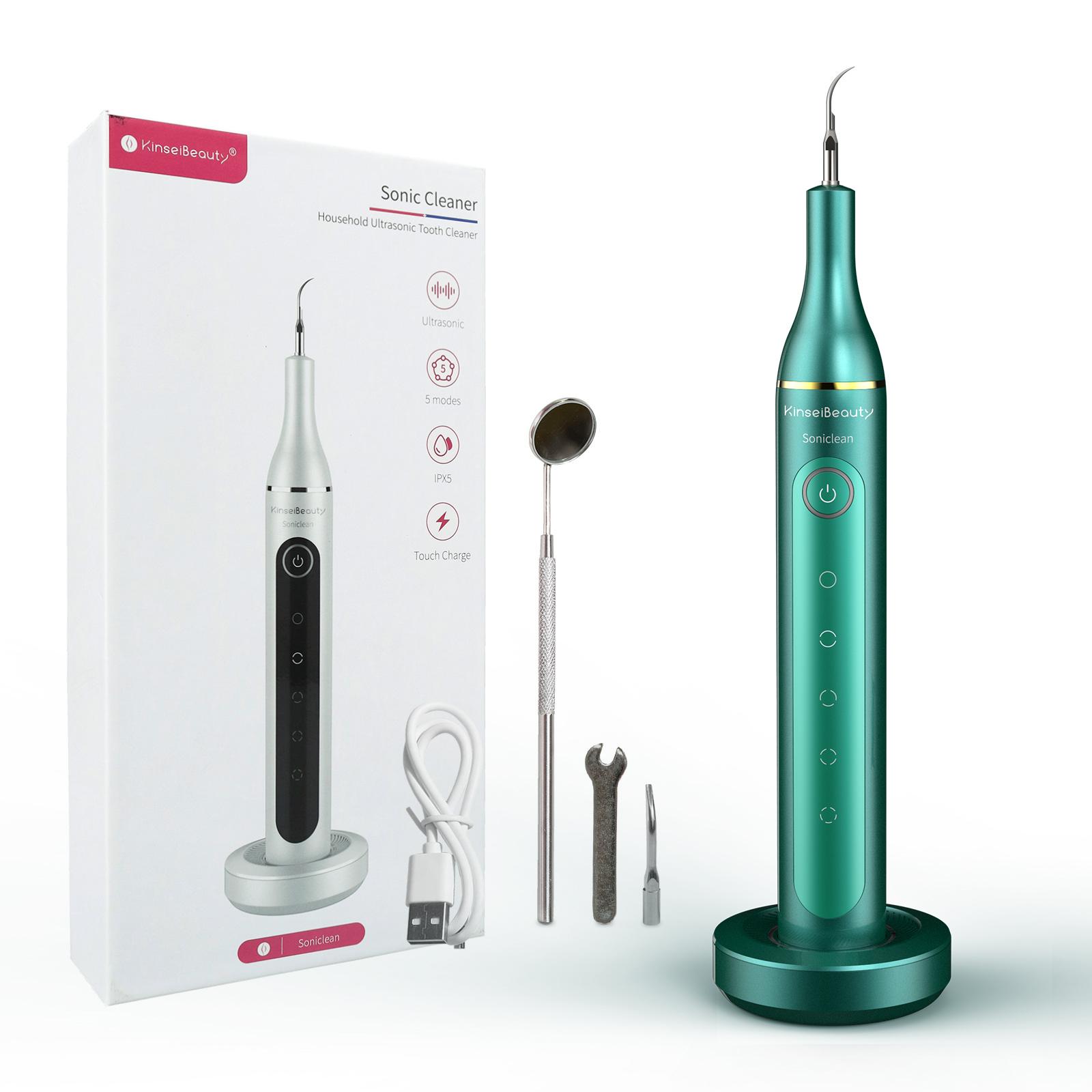 

Ультразвуковой скалер для зубов, отбеливание зубов, электрический, 5 режимов, удаление зубного камня, средство для удаления зубного камня для взрослых, гигиена полости рта зелёный