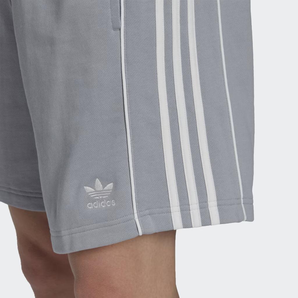 Adidas Rekive Shorts Logo Stripe Drawstring Straight Leg Shorts Men Shorts Gray HK7308
