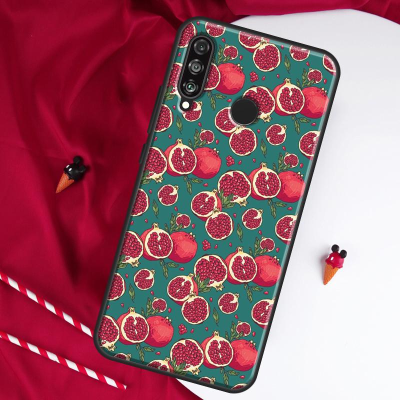 Tropical Pomegranate Pattern For Huawei Nova Y61 Y70 Y90 Y60 Y72 Y91 12s 12i 11i 7i 8i 9 10 SE P60 Pro P30 P40 Lite Case