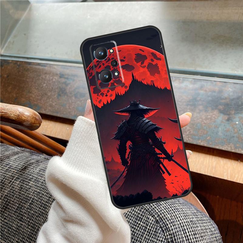 Japan Ninja Samurai Red Sun Case For Realme 15 Pro 11 12 13 14 Pro Plus C65 C67 C61 C53 C55 C51 C25 C63 C71 C75 GT6 GT7