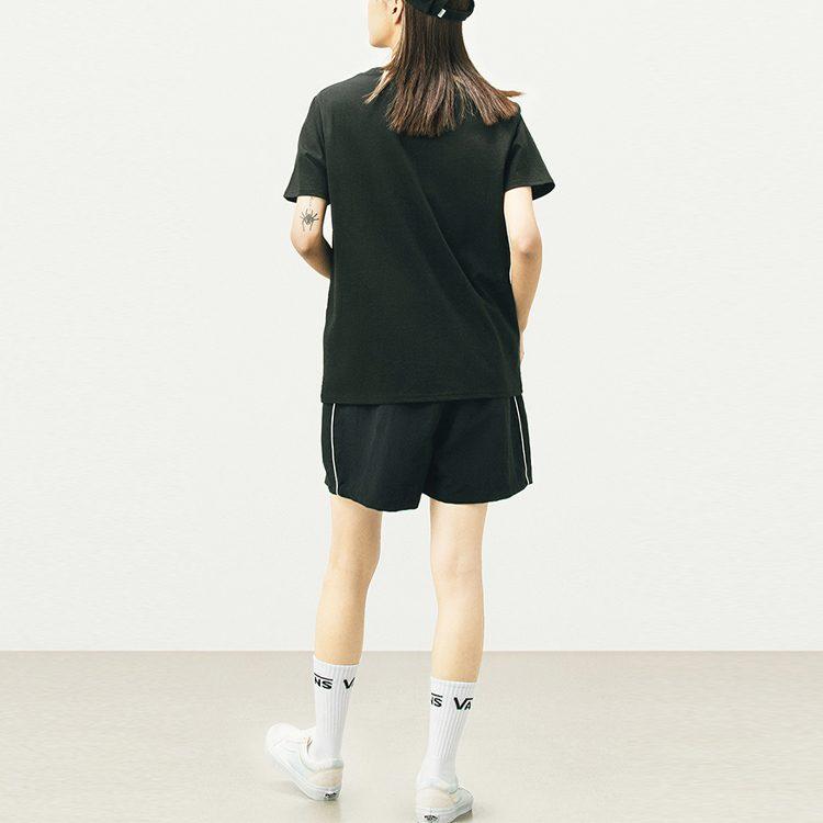 Vans T Shirts Women's Black Crew Neck Moderate Straight Fit VN0A5F1XBLK