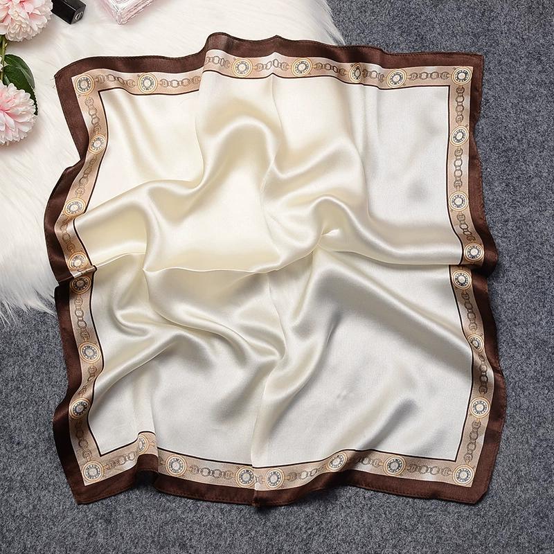 53Cm 100% Mulberry Silk Silk Scarf Women'S Trendy Printedkerchief Fashionable And Versatile Clothes Bags And Accessories Scarf