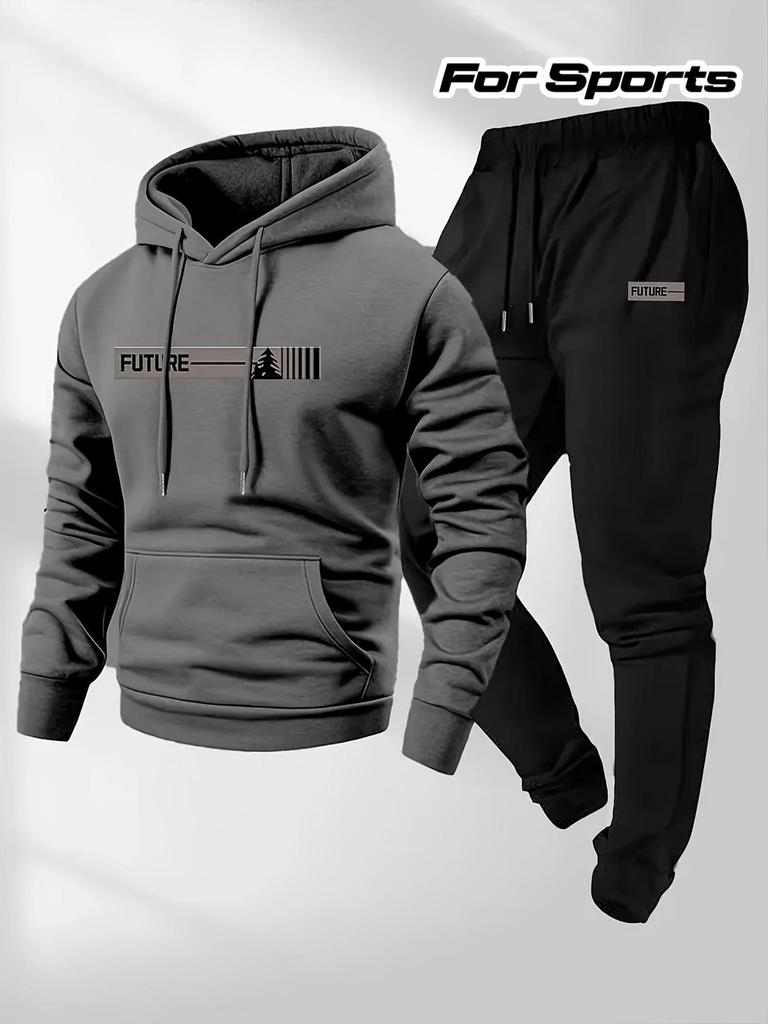 European size new casual fashion men's and women's sweaters, printed hoodies and drawstring sports suits Europe and the United States