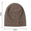 WTEMPO Men's Autumn Winter Windproof Outdoor Cycling Knitted Hats Couple Solid Color Plush Cold-proof Warm Soft Hats