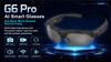 ERVPES AI Chytré brýle G6 Pro 1080P Kamera Stabilizace obrazu Bluetooth Hovor Překladač 26 Jazyků