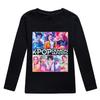 KPop Dämonenjäger T-Shirt Kinder Stilvolle Mode Cartoon Freizeitkleidung Jugend Mädchen Locker Rundhals-T-Shirts Jungen Langarm-Oberteile