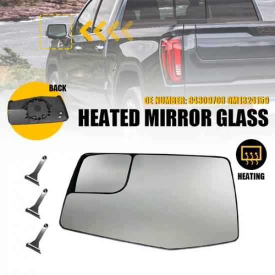 For GMC Chevrolet Sierra 1500 Silverado 1500 19-23 Left OEM Side Mirror Glass