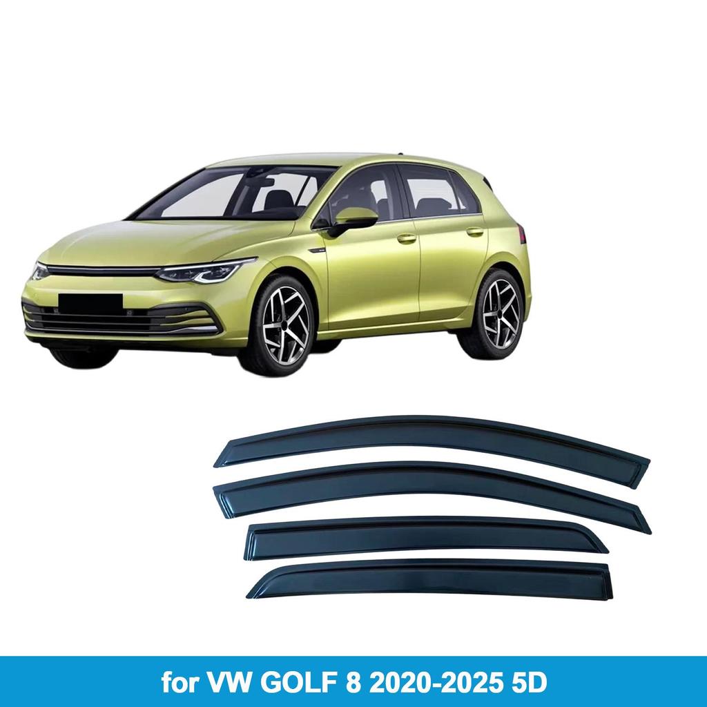 Volkswagen VW GOLF 8 2020-2025 Rain & Sun Visors: Thickened Side Window Deflectors