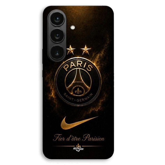 Hoesje Voor Samsung Galaxy S26 PSG dubbele kampioen en trots, zwart en goud Maniacase