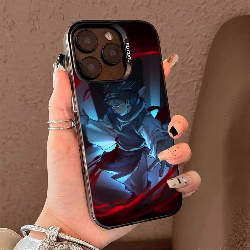 Jujutsu Kaisen Chos Phone Case for iPhone 17 17Air 16 15 14 13 12 11 Pro Max Plus Colorful Silver
