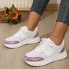 Women's Spring-autumn Export Large-size Casual Sports Shoes with Laces, Large-size Mesh Upper, and Polyurethane Sole