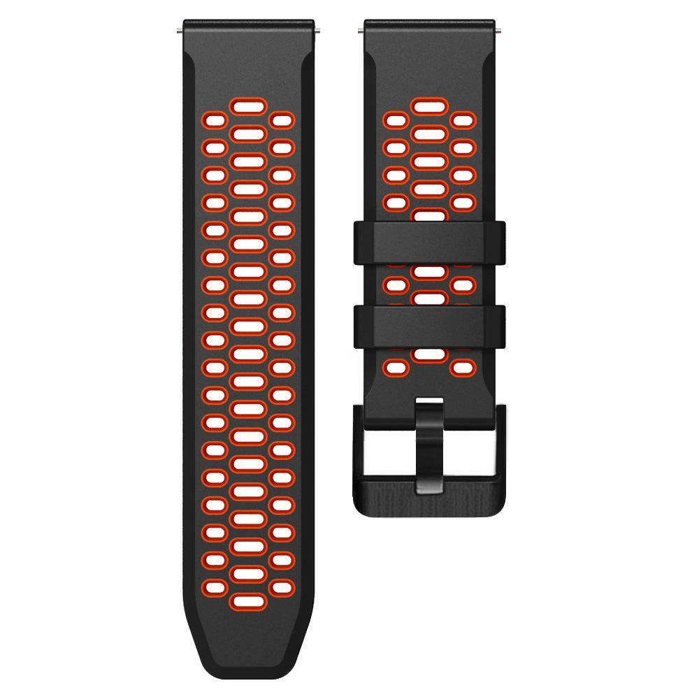 Cinturino in Silicone Traspirante Bicolore per Orologi Suunto 9/7, D5 e Spartan Sports, 24mm