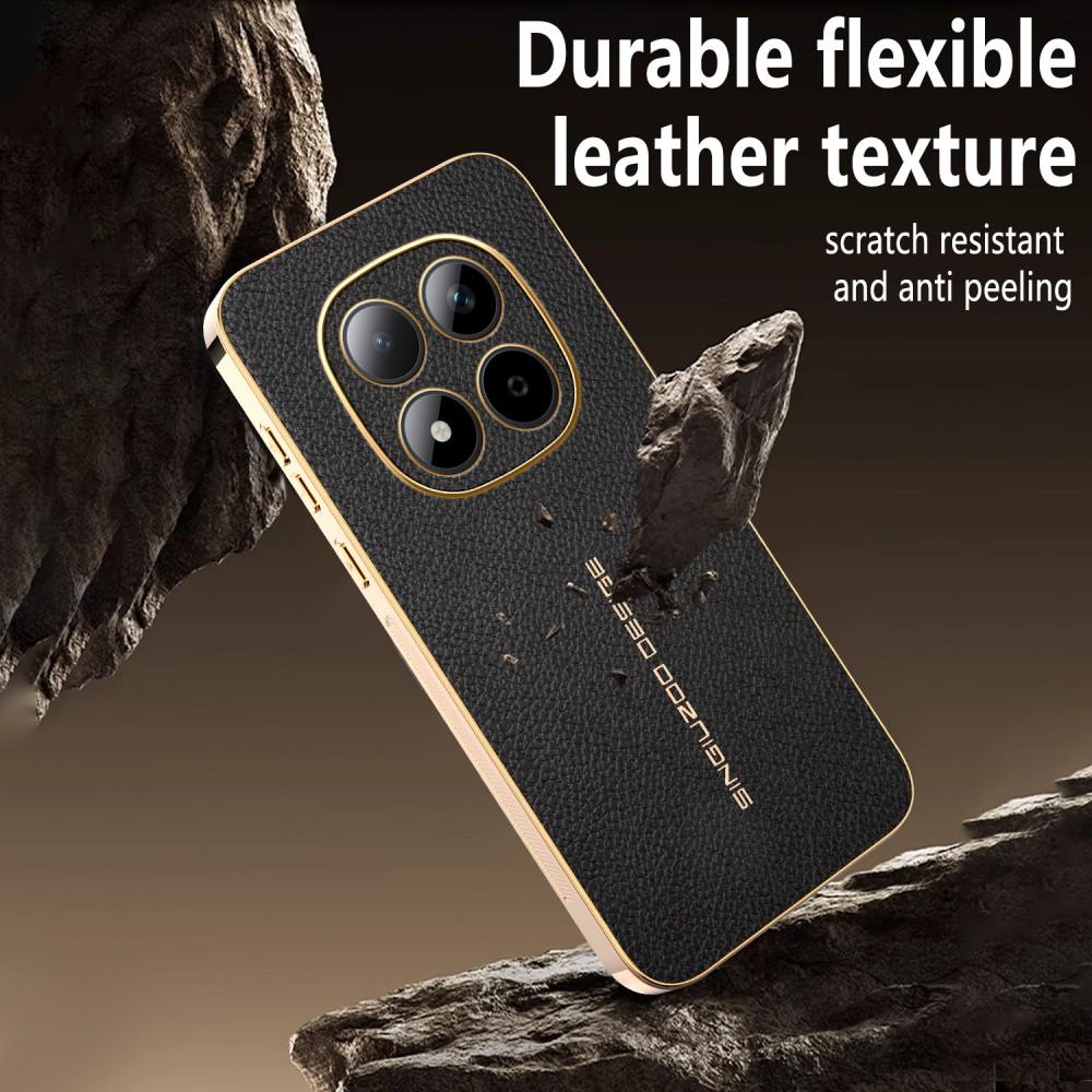 Fashion Lichee Pattern Phone Case For XiaoMi RedMi Note 15 Pro 5G PC Hard Shell Protective Plating Frame Shockproof Back Cover