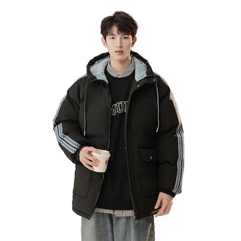 Autumn and Winter New Cotton-padded Men, Cotton-padded Men, Winter Coat Trendy Brand, Hooded Thickened Cotton-padded Clothes