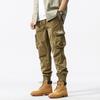 Men's New Autumn Wash Work Pants Japanese High-waist Drawstring Large Pockets Loose Sports and Casual Trousers