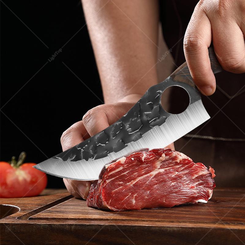 Hand Forged Kitchen Fish Sculpture Knife Stainless Steel Boning Knife Vegetable Fruit Meat Slicing Knife Kitchen Tools
