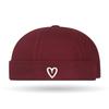 Heart Love Label Brimless Hat Cotton Skull Cap Casual Beanie Hats  Men and Women