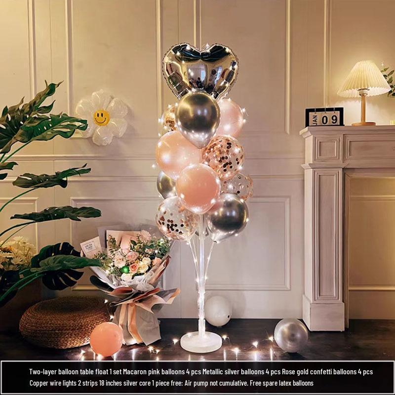 Luminous Balloon Floor Stand for Events: Birthday, Wedding, Anniversary, Party, and More.