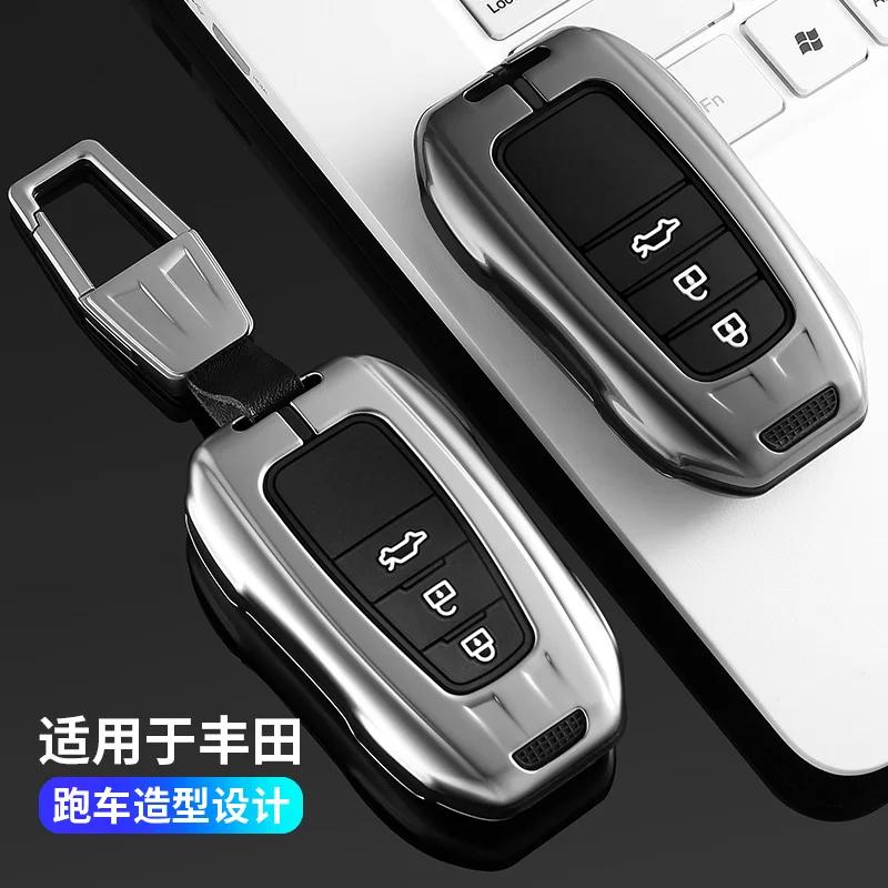 Car Key Case Cover Shell For Toyota Hilux Fortuner Land Cruiser Camry Coralla Crown RAV4 Highland CHR C-HR Fob Accessories