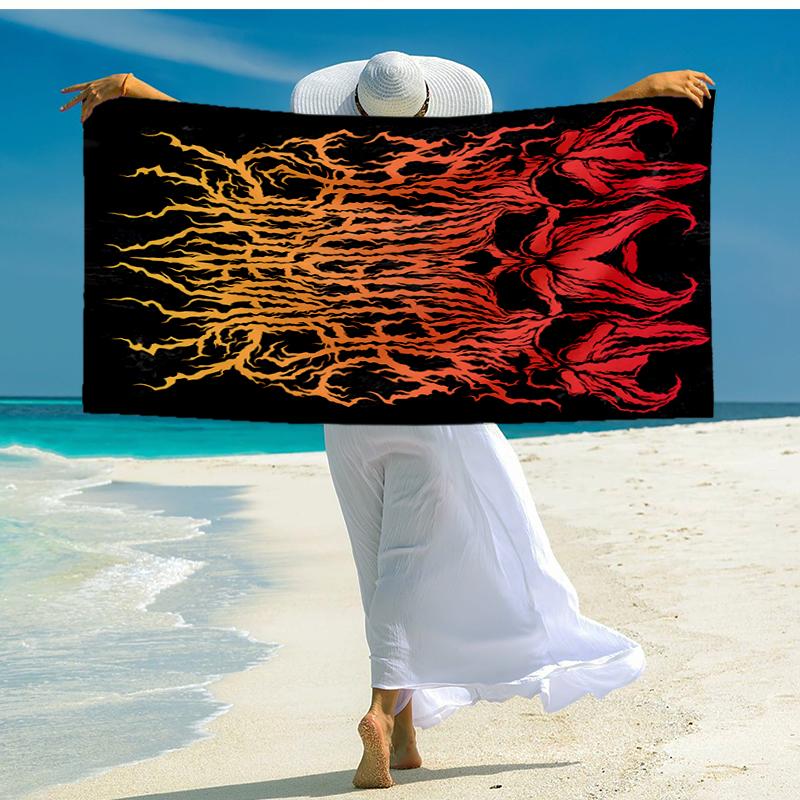 Slasher to Prevail Black Metal Fashion Beach Towel: Ideal for Summer Adventures Soft, absorbent and quick drying suitable for swimming and bathing