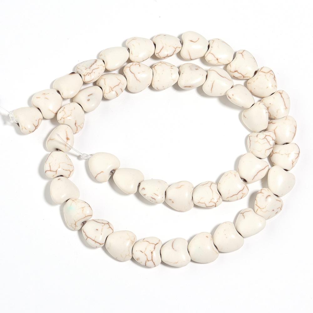 1String Multisize Natural Stone Beads Charm Heart Shaped Spacer Turquoise Beads For DIY Bracelet Necklace Jewelry Accessories