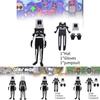 Unisex Halloween Cosplay Skeleton Jumpsuit For Creative Stage Performances And Events