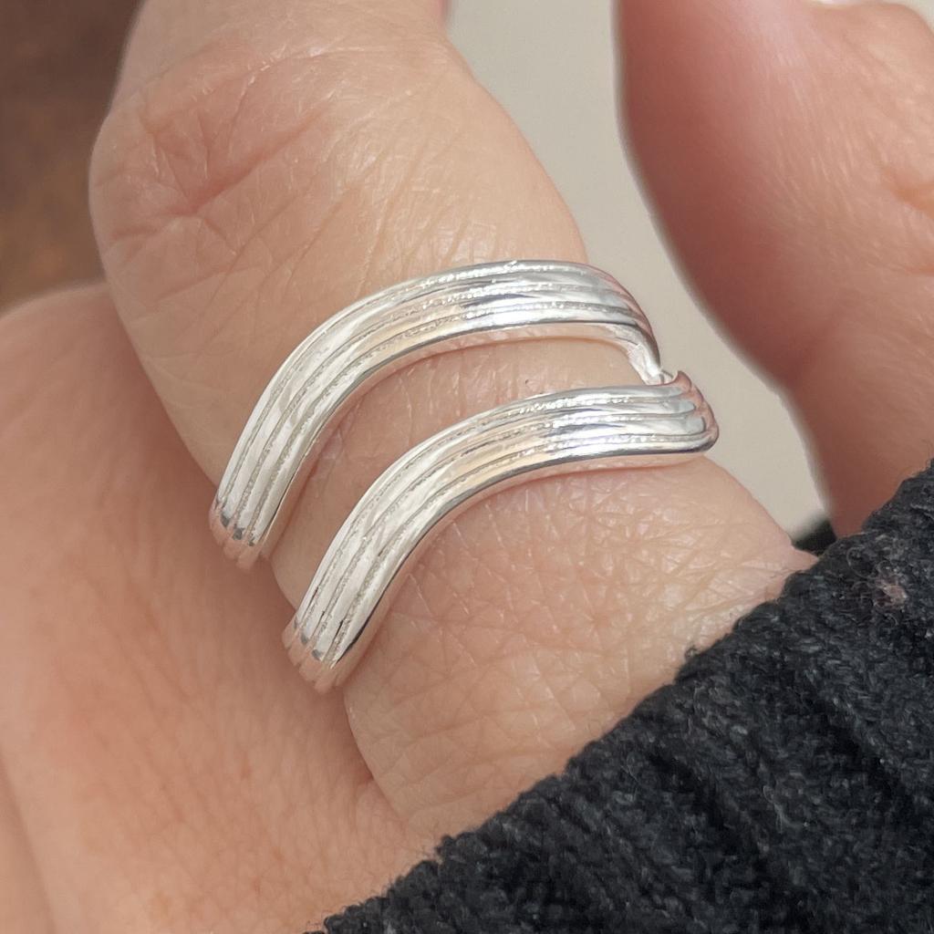 925 Sterling Silver Rings for Women Couple Minimalist Handmade Simple Wide Smooth Ring Fine Jewelry Gift Prevent Allergy