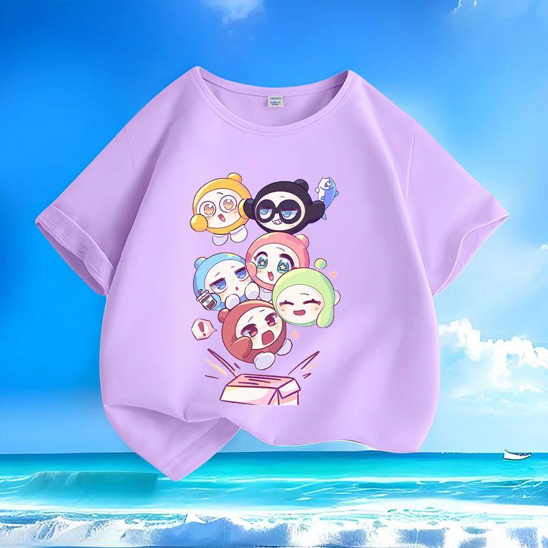 Children's Fashionable and Cute T-shirts, Loose Tops for Boys and Girls in Summer